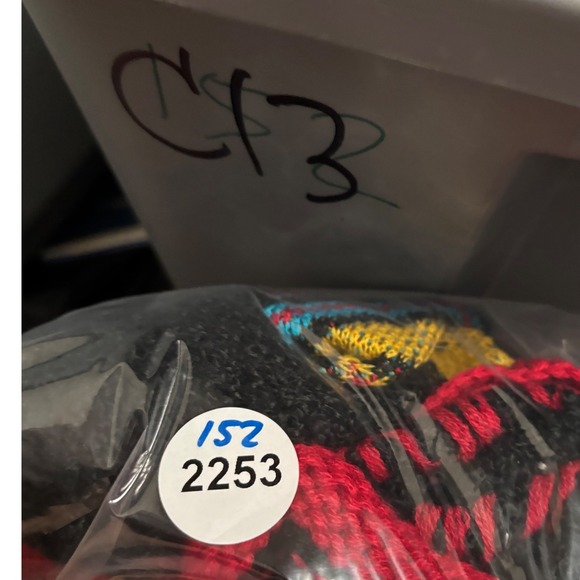 Boho Turtleneck‎ Sweater M Black Knit Pullover Geometric Colorful Design - Picture 12 of 12